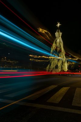 BAUMhaus Christmas lights in Madrid, Spain by Sebastián Arquitectos