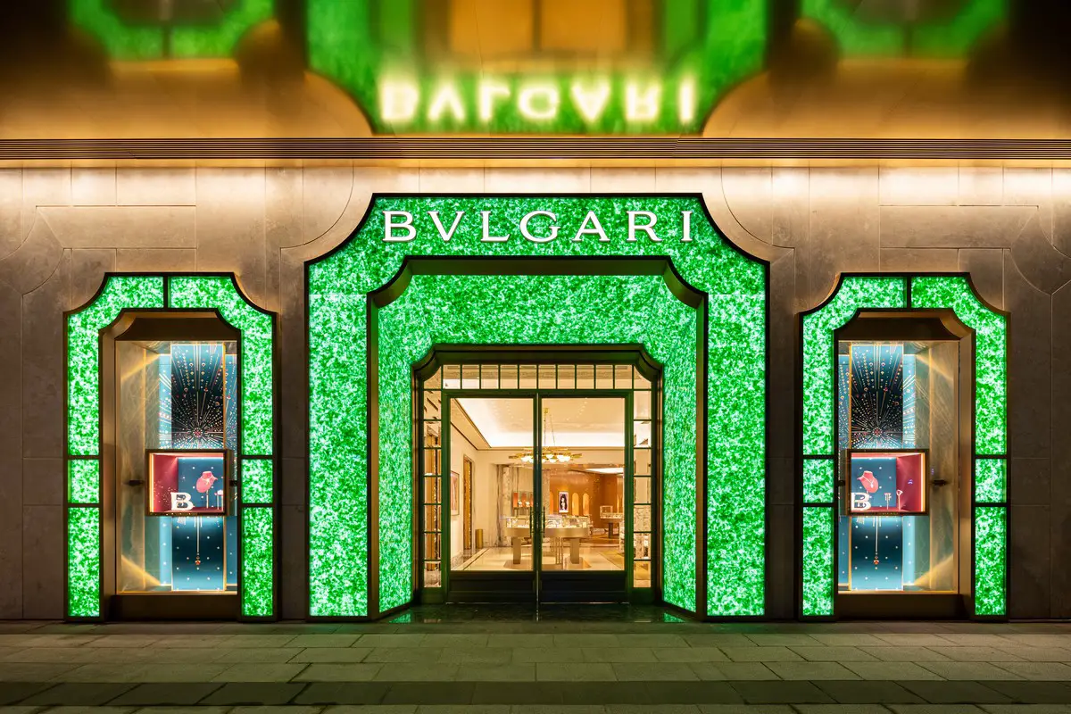 Bulgari Shanghai flagship shop façade China