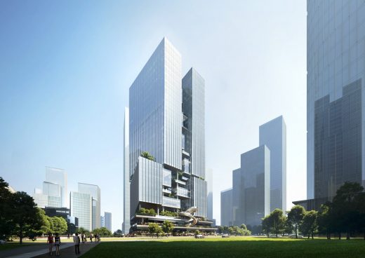 Houhai Building Decoration Industry HQ Shenzhen design China by Aedas