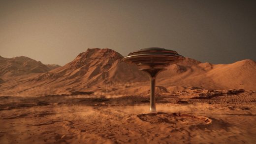 Levitating Building on Mars