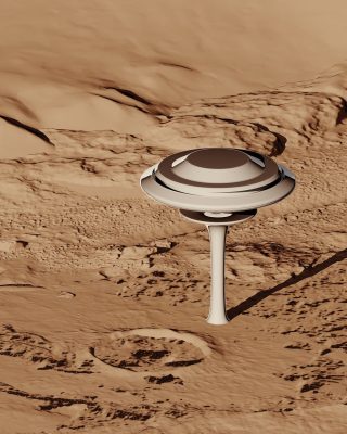 Levitating Building on Mars