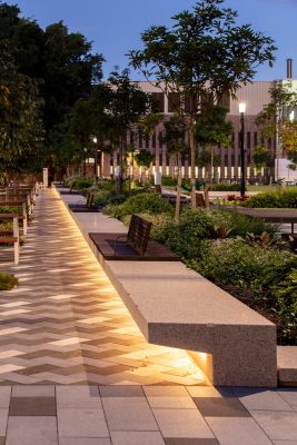 Australia landscape design bench lighting