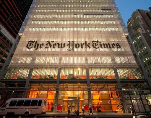 The New York Times Building lighting by Office for Visual Interaction