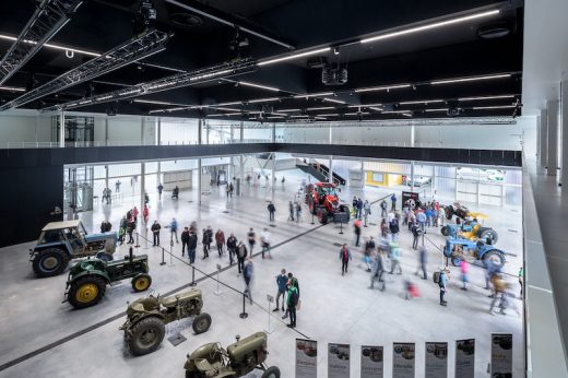 South Bohemian Philharmonic Orchestra Hall building interior tractors