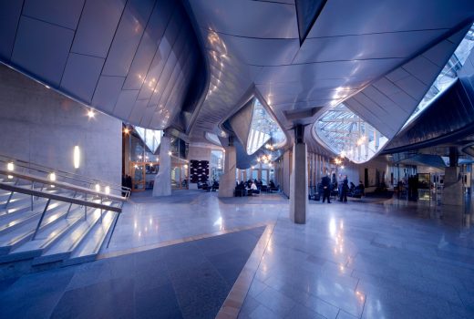 The Scottish Parliament, Edinburgh interior lighting design