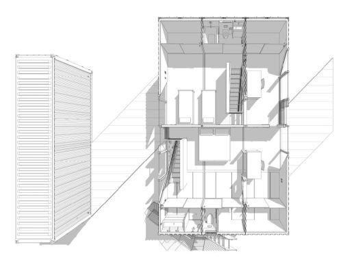 Shipping containers home in Claverack, New York State