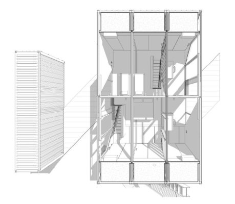 Shipping containers home in Claverack, New York State