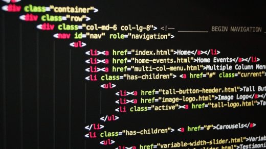 software design code display on monitor