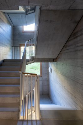 Mixed-use Wood Hybrid Building stairway