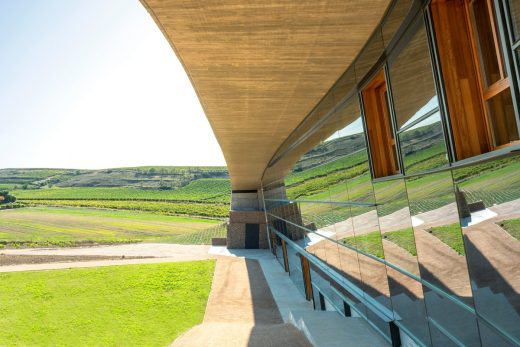 Ollauri vineyard building in La Rioja, Spain