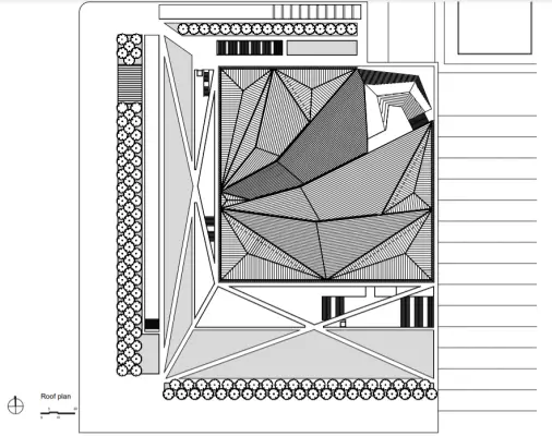 Datong Art Museum building roof plan