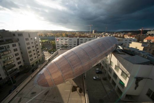 Futuristic Prague roof structure