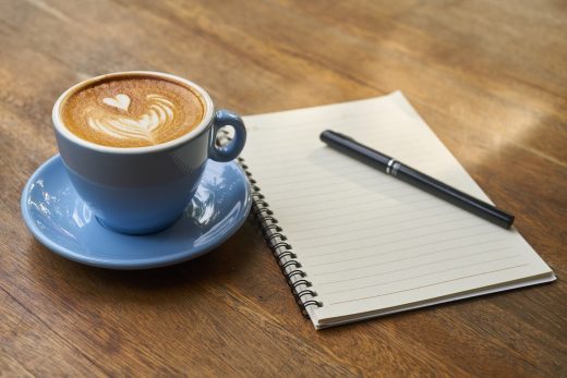 virtual coffee meetings notebook