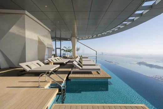 AURA SKYPOOL Dubai, 360° infinity pool Palm Tower skyscraper