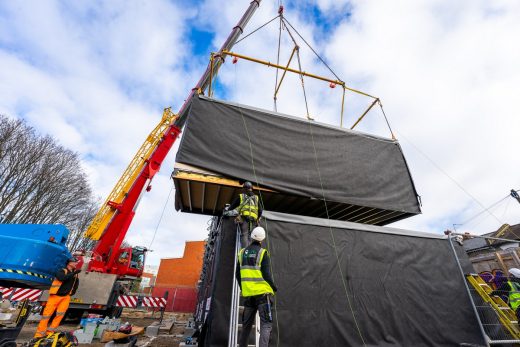 Modular units arrive in Peckham South London