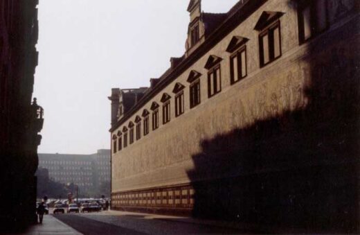 Dresden building facade decorated wall