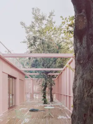 Enrico Fermi School Turin trees building