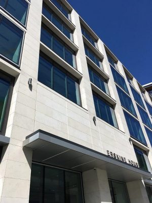 Erskine House Belfast building facade Northern Ireland