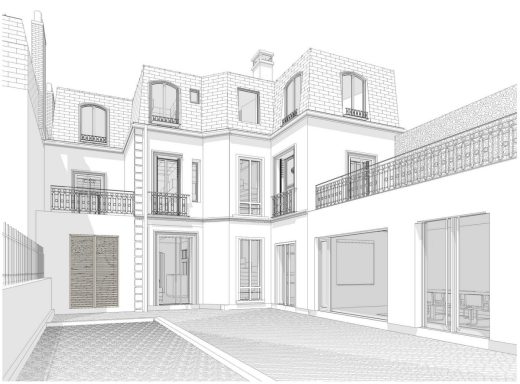 Villa Saïd Paris property refurbishment drawing