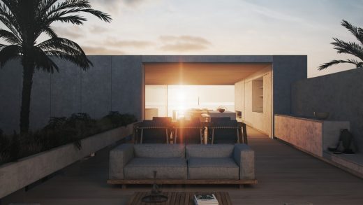 Home On Omaha Beach design by Strom Architects sofa