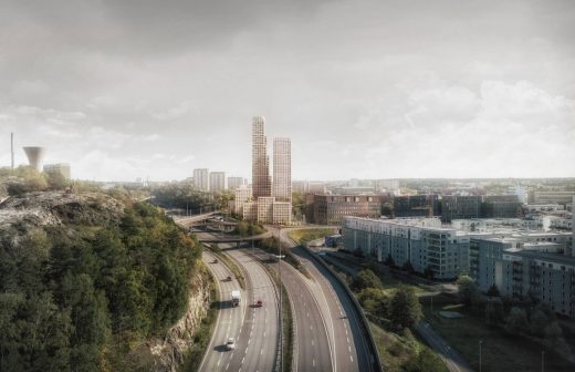 Nacka Port - sculptural landmark with local and climate-smart urban life in Stockholm, Sweden