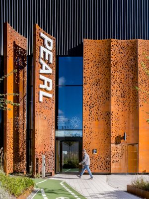 PEARL research facility London corten facade