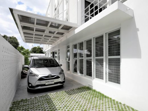 Modern Bangkok property car port canopy