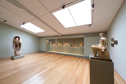 Henry Moore Plasters exhibition, Sheep Field Barn interior