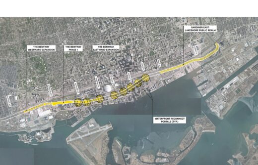 Bentway Toronto Gardiner Expressway map