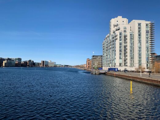 Islands Brygge building and harbour view to the East