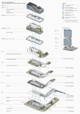 Shaw Tower Singapore building axo