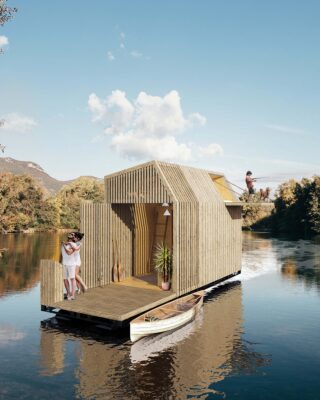 Tiny home by Madeiguincho in Portugal Moura design on water