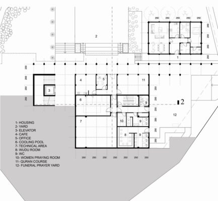 Mardin Mosque Building basement plan