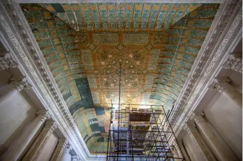 Durbar Hall Restoration of papier mache ceiling in India