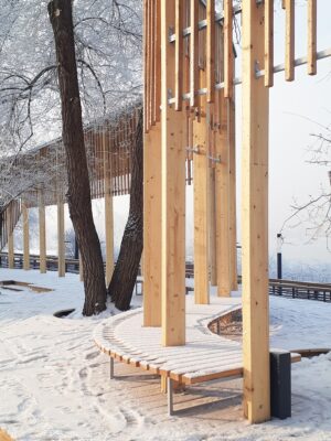 Park Skver Entuziastov, Siberia architectural design