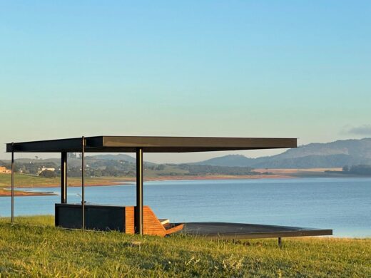 Pergola by the dam in Piracaia, São Paulo, Brazil