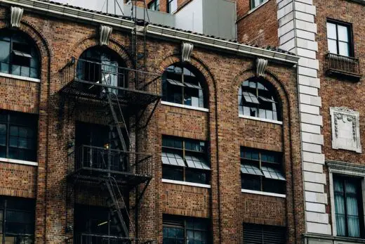 Building fire safety escape stair