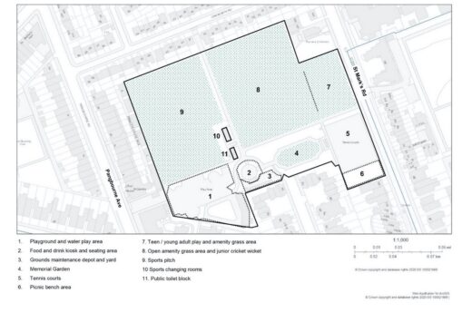Kensington Memorial Park Masterplan layout