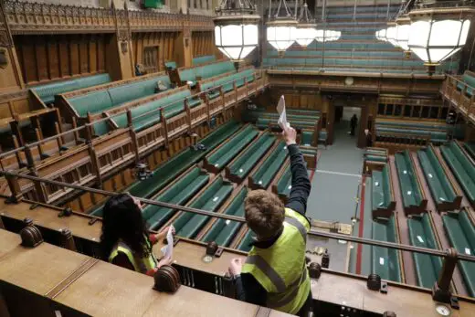 Palace of Westminster Building Survey Commons Chamber 