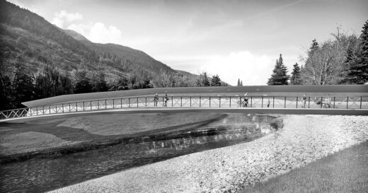 Pedestrian bridge in Valpelline, Aosta, Italy