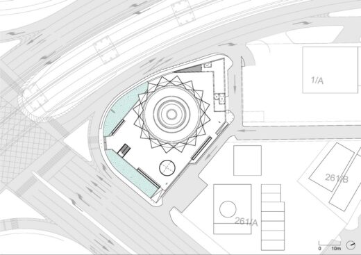 Sharjah Flying Saucer site plan layout