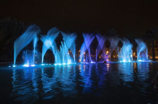 Fuente Paseo de Jaume I, Salou, Spain - Ornamental fountains and water curtains