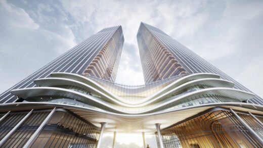 Yangtze River office building in Wuhan, China by Aedas