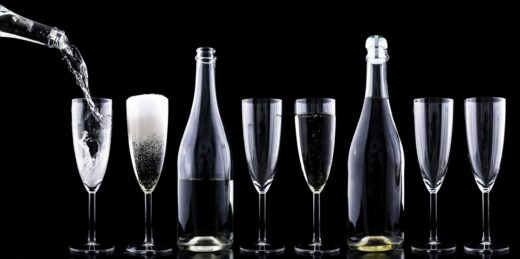 champagne gift London bottle glass