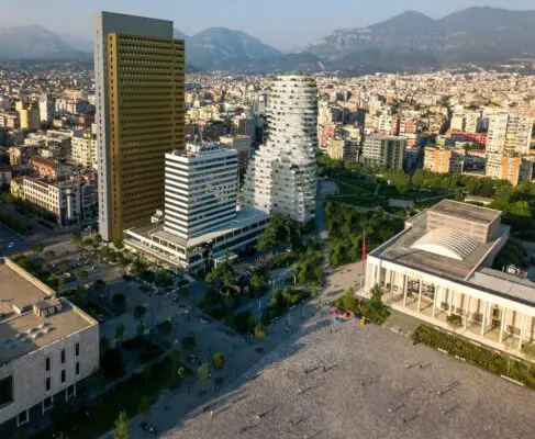 Skanderbeg Building Tirana Albania