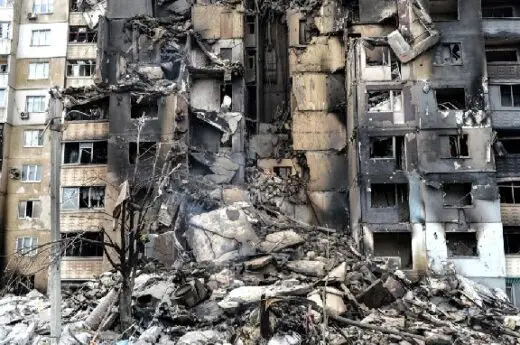 Ukraine housing destruction ruin war