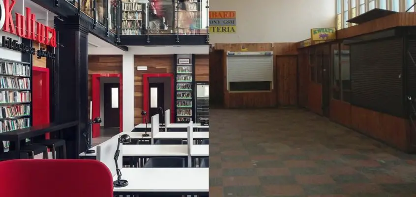 LIBRARY at the train station, Rumia, Poland