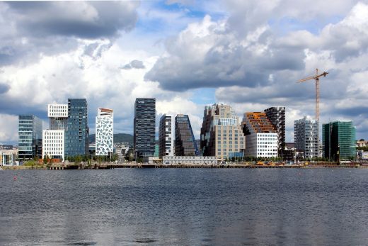 Oslo buildings waterfront - Scandinavian Architecture Design
