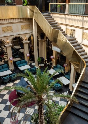 India fine dining stair interior