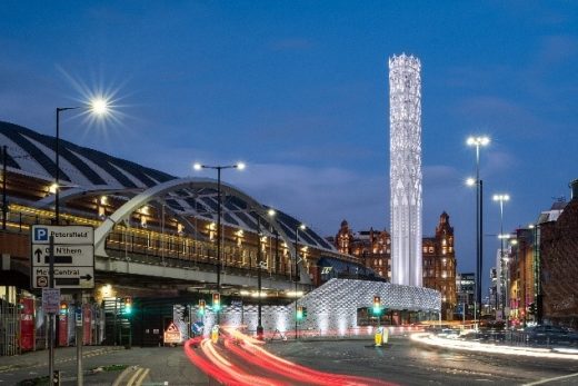 Tower of Light and Wall of Energy in Manchester